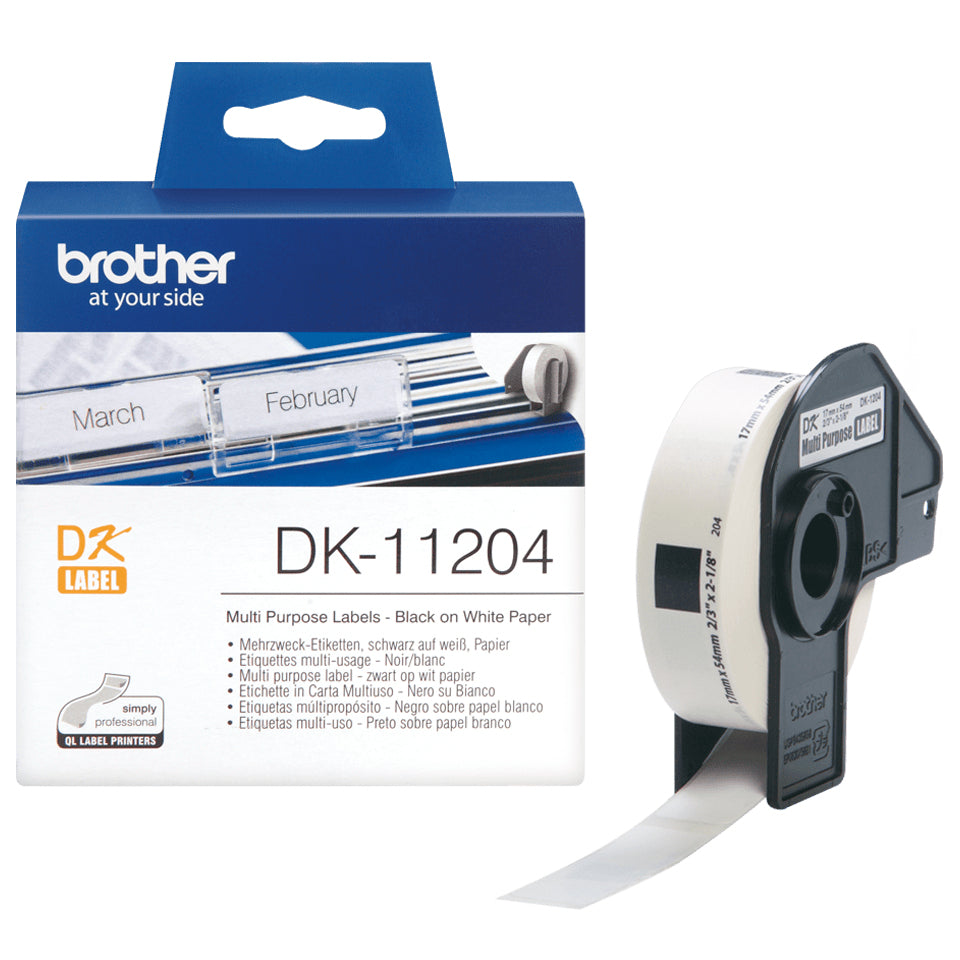 Brother DK-11204 cinta para impresora de etiquetas Negro sobre blanco (2)