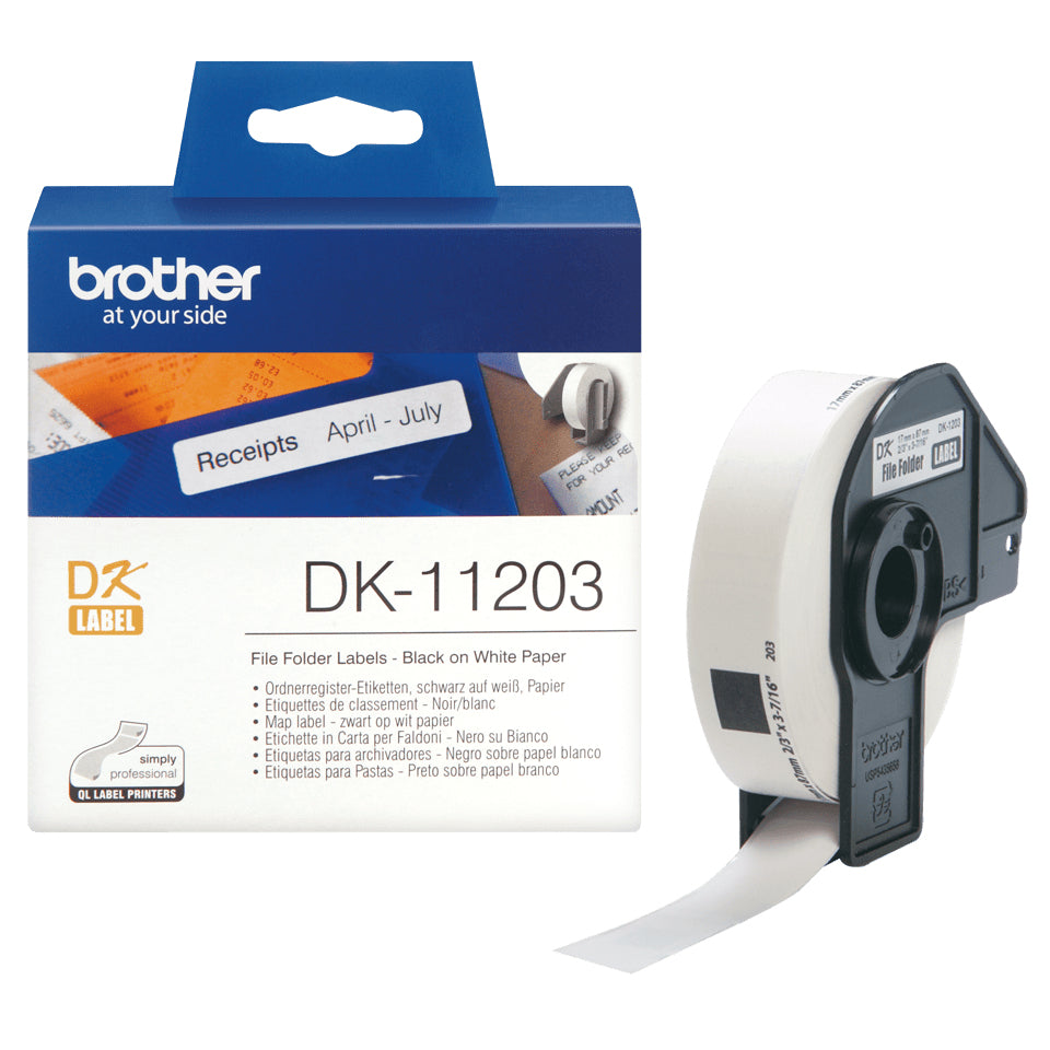 Brother DK-11203 cinta para impresora de etiquetas Negro sobre blanco (2)