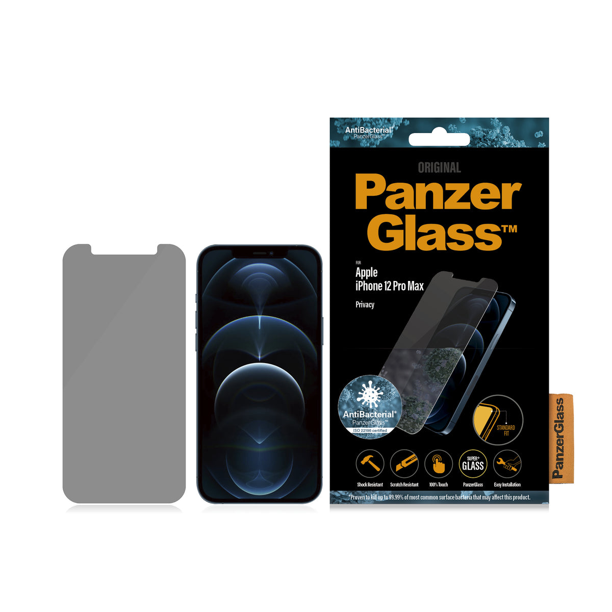 PanzerGlass ® Privacy Screen Protector iPhone 12 Pro Max | Standard Fit Protector de pantalla Apple 1 pieza(s)