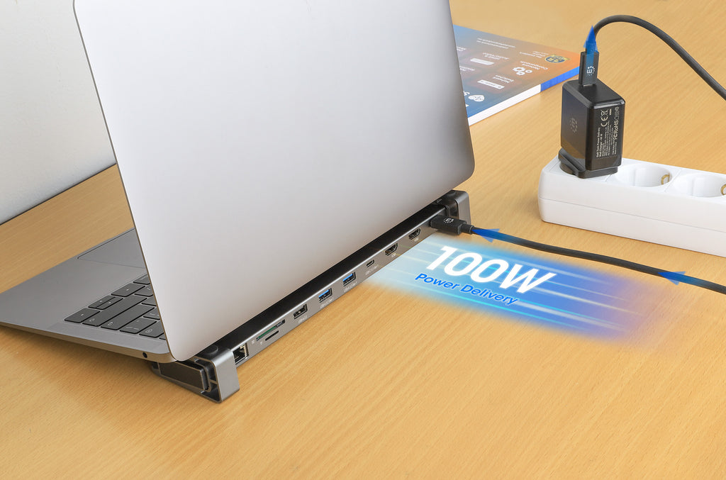 Manhattan 190398 base para portátil y replicador de puertos Alámbrico USB 3.2 Gen 1 (3.1 Gen 1) Type-C Gris (9)