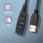 Axagon ADR-310 cable USB USB 3.2 Gen 1 (3.1 Gen 1) 10 m USB A 5 Gbit/s Negro (4)