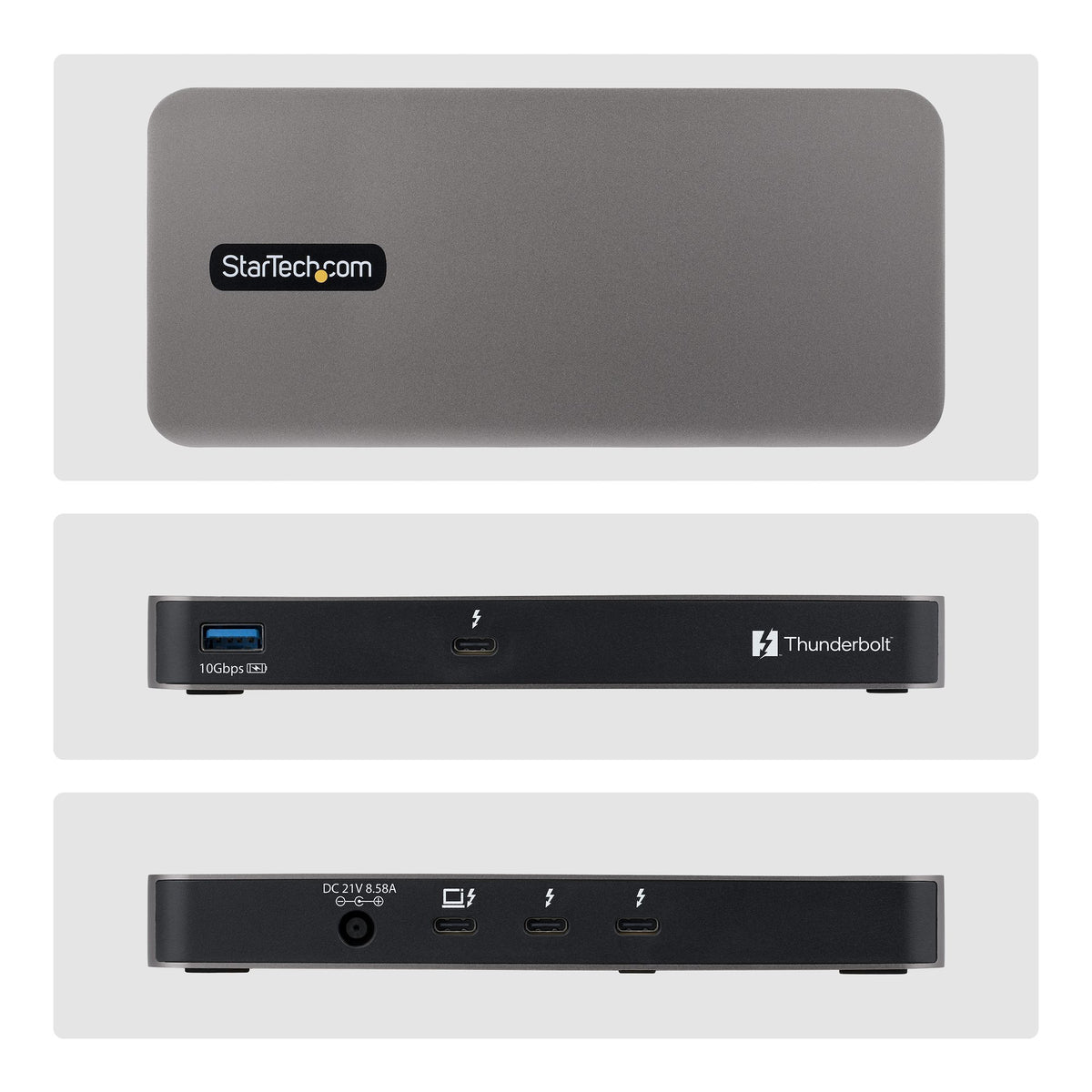 StarTech.com 303UE-TB5-HUB hub de interfaz Thunderbolt 5 80 Mbit/s Gris (3)