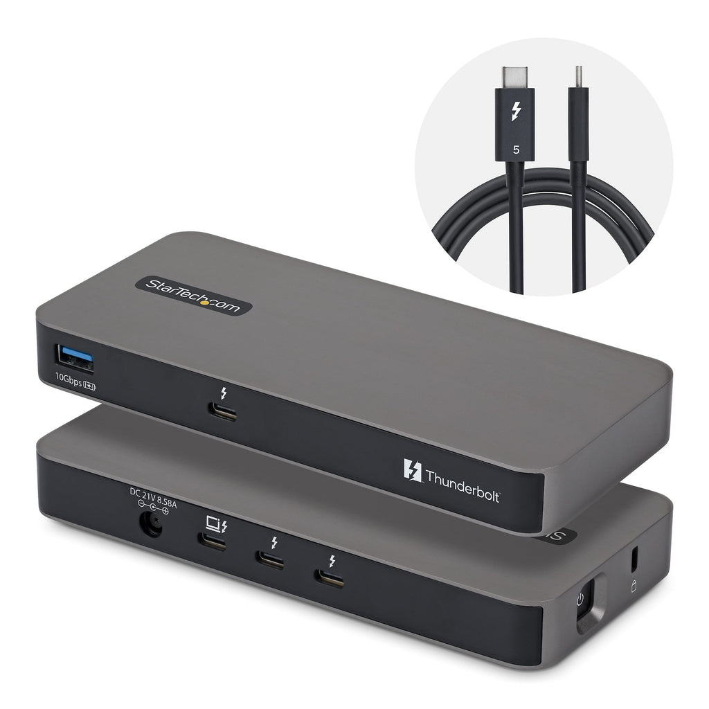 StarTech.com 303UE-TB5-HUB hub de interfaz Thunderbolt 5 80 Mbit/s Gris