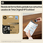 HP 937e EvoMore Black Original Ink Cartridge cartucho de tinta 1 pieza(s) Alto rendimiento (XL) Negro (5)