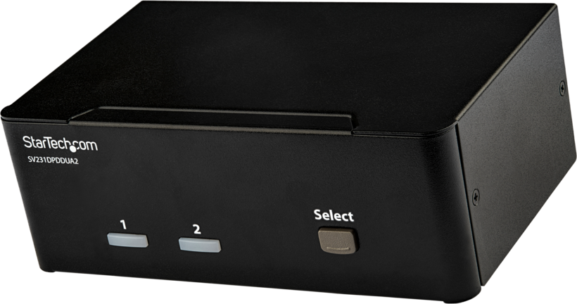 Startech SV231DPDDUA2 - 4K 60Hz, Conmutador KVM / audio / USB, 2 x KVM / audio