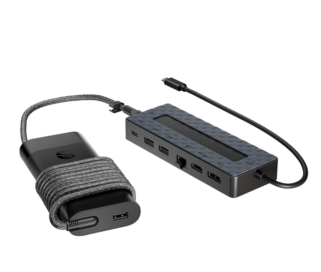 HP Universal USB-C Hub and Laptop Charger Combo Alámbrico USB 3.2 Gen 1 (3.1 Gen 1) Type-C Negro (5)