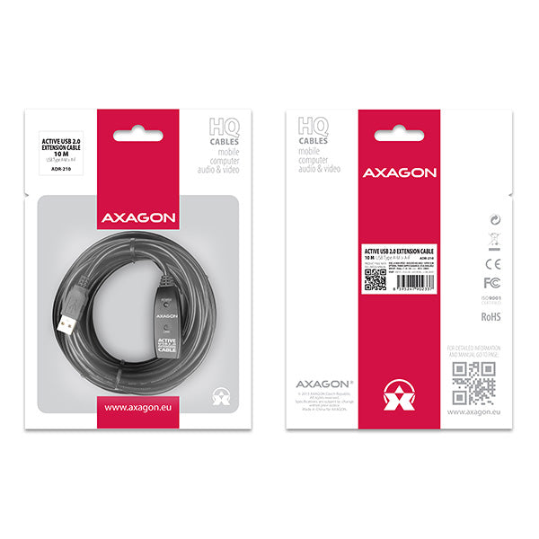 Axagon ADR-210 cable USB USB 2.0 10 m USB A 0,48 Gbit/s Negro (3)
