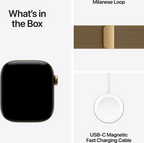 Apple MJGL4QL/A - 42 mm, radiant gold titanium, reloj inteligente con pulsera Milanese (8)