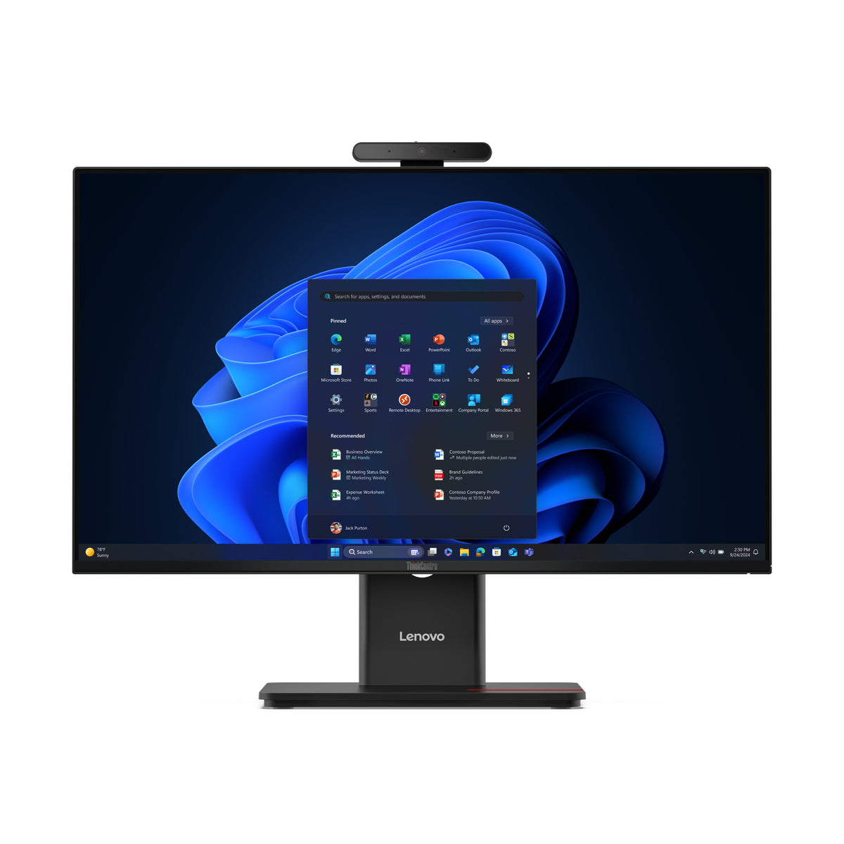 Lenovo ThinkCentre M70a Gen 6 Intel Core Ultra 5 225T 60,5 cm (23.8") 1920 x 1080 Pixeles PC todo en uno 16 GB DDR5-SDRAM 512 GB SSD Windows 11 Pro Wi-Fi 7 (802.11be) Negro