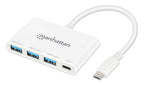 Manhattan 168434 hub de interfaz USB 3.2 Gen 1 (3.1 Gen 1) Type-C 5000 Mbit/s Blanco