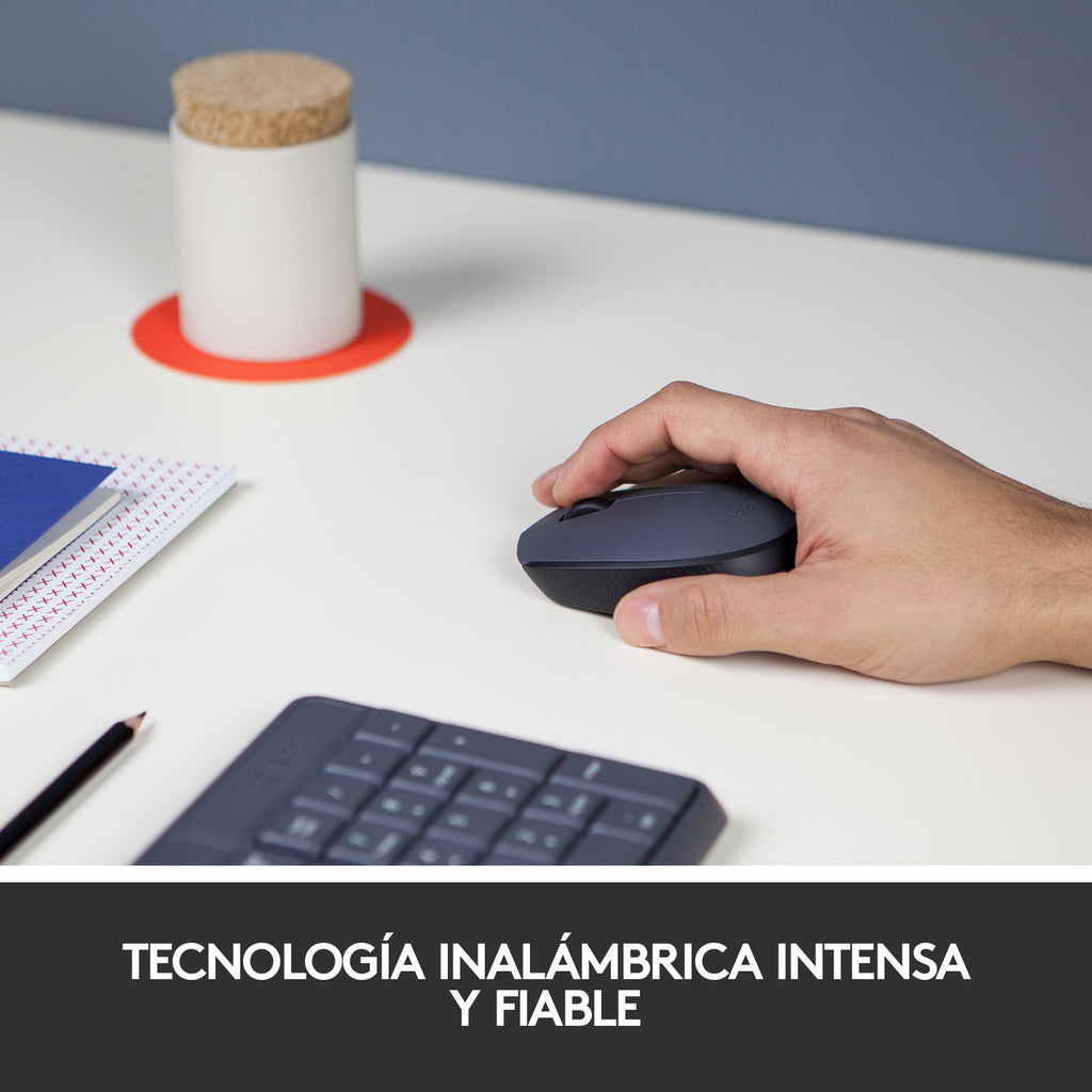 Logitech M170 ratón Oficina Ambidextro RF inalámbrico Óptico 1000 DPI (8)