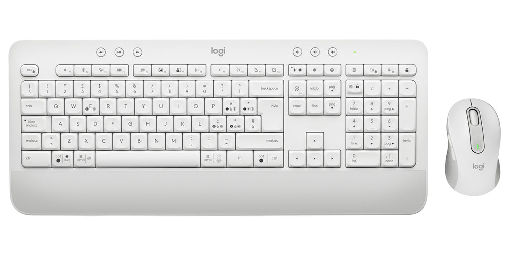 Logitech Signature MK650 Combo for Business teclado Ratón incluido Oficina Bluetooth QWERTY Italiano Blanco