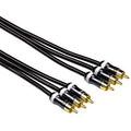 Hama ProClass YUV Cable, 3 RCA - 3 RCA, metal, 1.5 m componente ( YPbPr) cable de vídeo 1,5 m 3 x RCA Negro