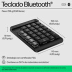 HP 430 Programmable Wireless Keypad teclado Hogar Bluetooth Negro (5)