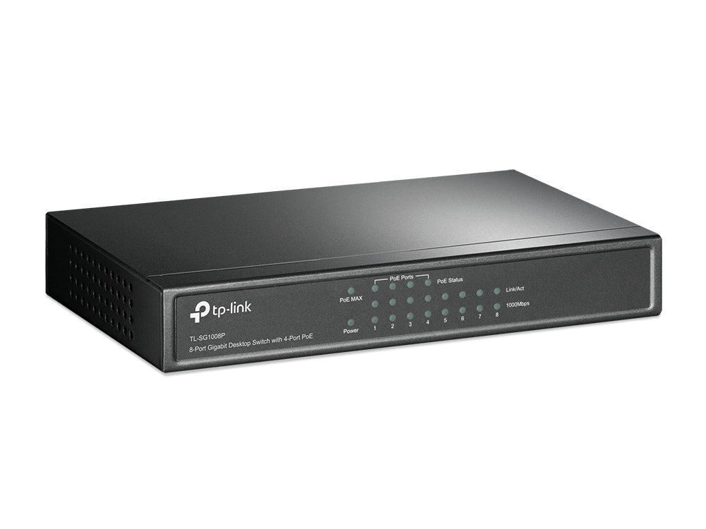 TP-Link TL-SG1008P switch No administrado Gigabit Ethernet (10/100/1000) Energía sobre Ethernet (PoE) Avellana (3)