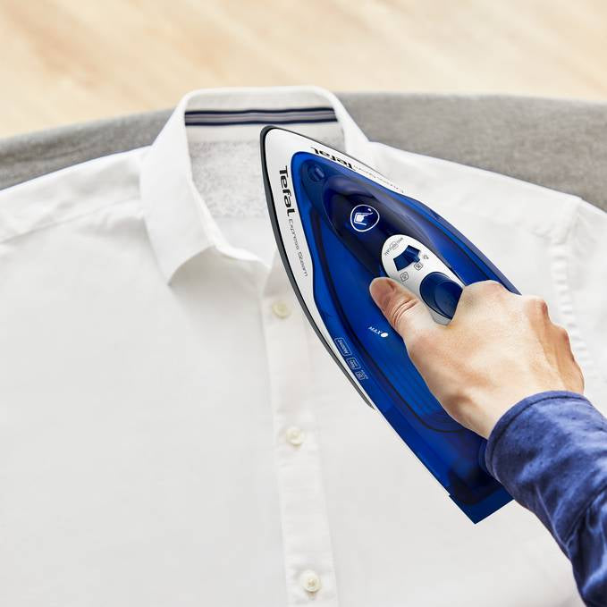 Tefal FV2838 Plancha vapor-seco Suela de Cerilium 2400 W Azul, Blanco (7)
