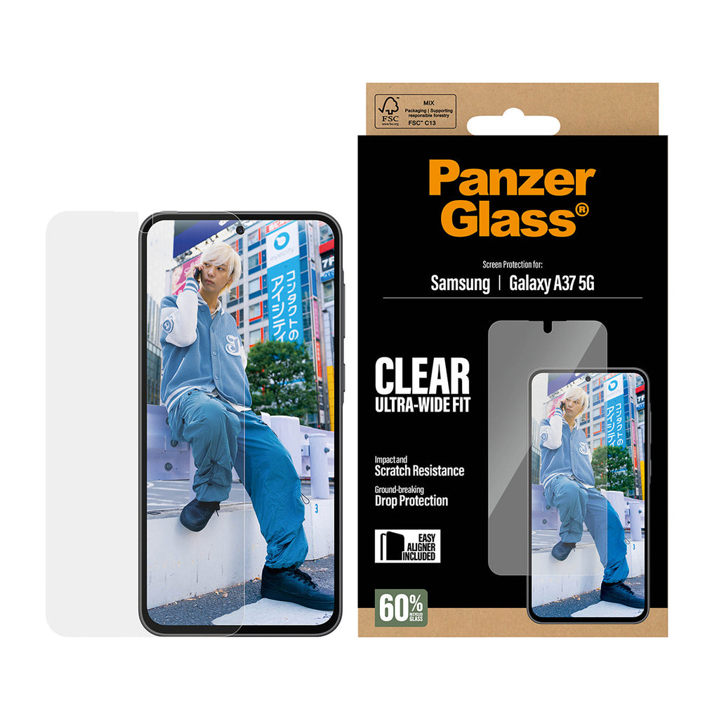 PanzerGlass ® Screen Protector Samsung Galaxy A37 5G | Ultra-Wide Fit w. EasyAligner Protector de pantalla 1 pieza(s) (2)