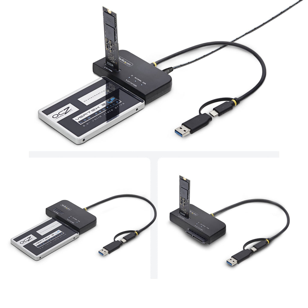 StarTech.com USB31CSAT3M2E base de conexión para disco duro USB 3.2 Gen 2 (3.1 Gen 2) Type-C Negro (4)