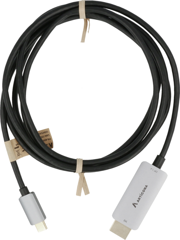 Cable USB tipo C m. - HDMI m. 2 m negro (3)