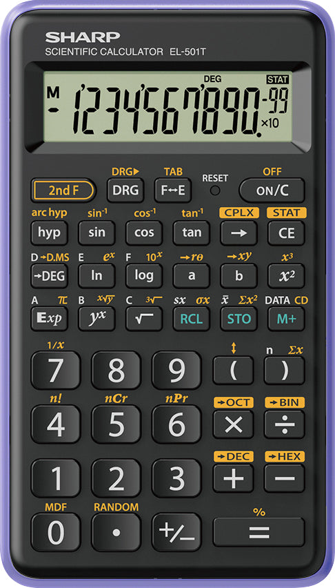 Sharp EL-501T calculadora Bolsillo Calculadora científica Negro, Púrpura (2)