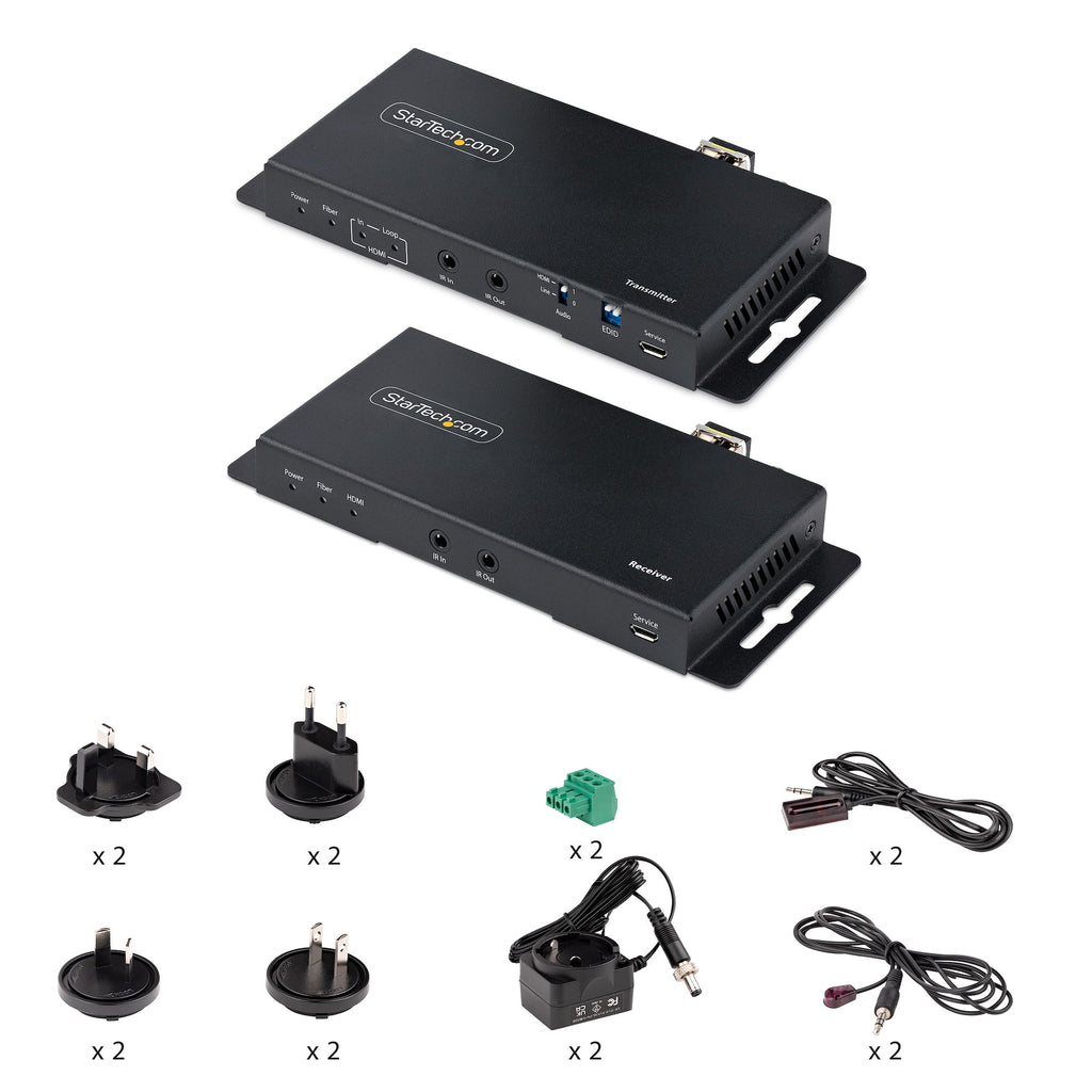 StarTech.com ST121HD20FXA2 extensor audio/video Transmisor y receptor de señales AV Negro (7)