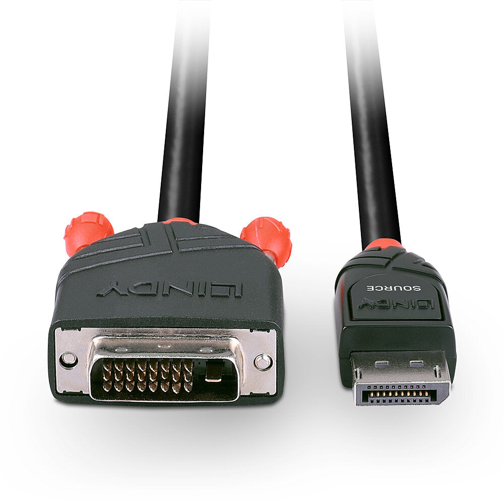 Lindy 41493 adaptador de cable de vídeo 5 m DVI-D DisplayPort Negro (5)