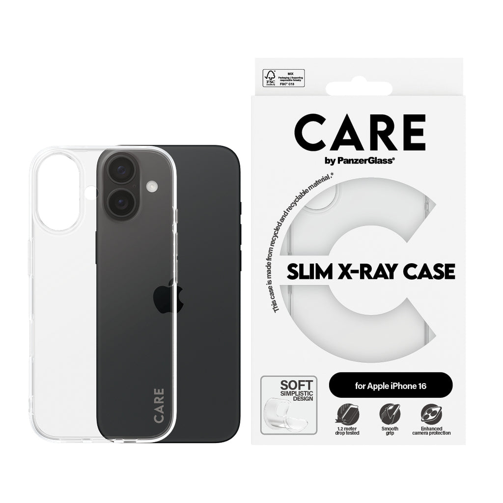 PanzerGlass CARE™ by ® X-Ray Case iPhone 16 funda para teléfono móvil Transparente (2)