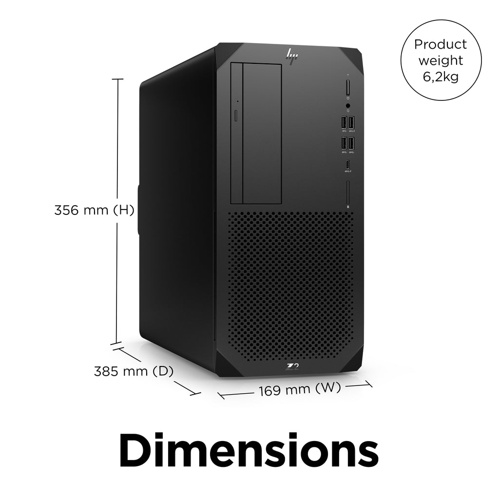 HP Z2 Tower G9 Intel® Core™ i9 i9-14900K 32 GB DDR5-SDRAM 1 TB SSD NVIDIA RTX A2000 Windows 11 Pro Workstation AI Workstation Black (4)