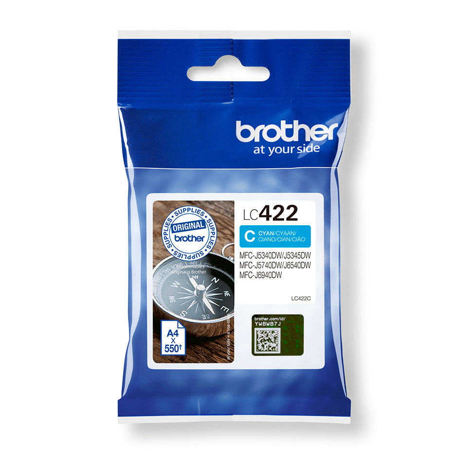 Brother LC422C cartucho de tinta 1 pieza(s) Original Cian (2)