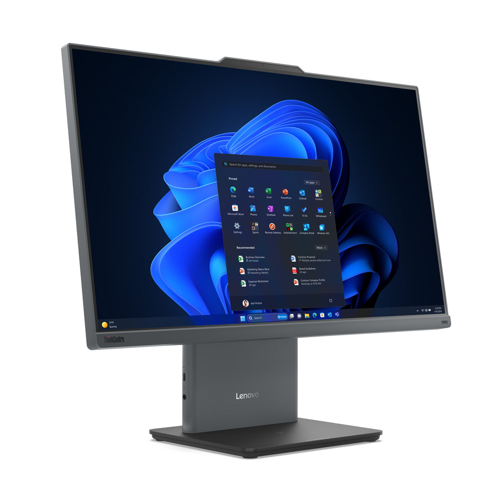 Lenovo ThinkCentre neo 50a 24 Gen 5 Intel Core 5 210H 60,5 cm (23.8") 1920 x 1080 Pixeles Pantalla táctil PC todo en uno 16 GB DDR5-SDRAM 512 GB SSD Windows 11 Pro Wi-Fi 6 (802.11ax) Gris (4)