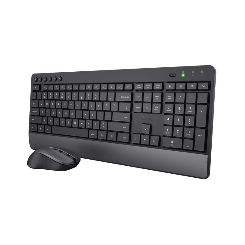 Trust Trezo teclado Ratón incluido Universal RF inalámbrico QWERTY Inglés del Reino Unido Negro