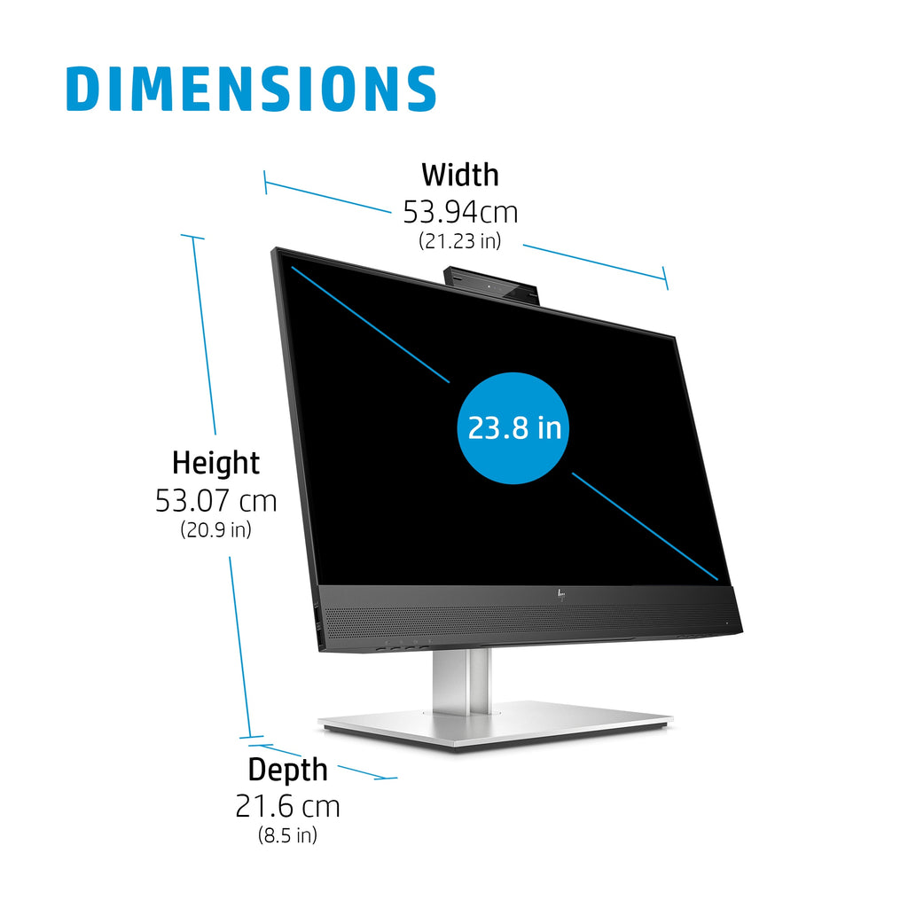 HP E24mv G4 FHD Conferencing Monitor computer monitor 60.5 cm (23.8") 1920 x 1080 pixels Full HD Black, Silver (9)
