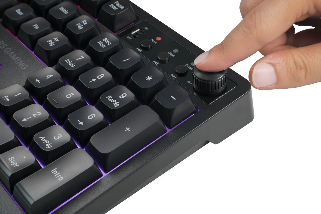 Mars Gaming MCPWXES teclado Ratón incluido Juego RF inalámbrica + USB QWERTY Español Negro (4)