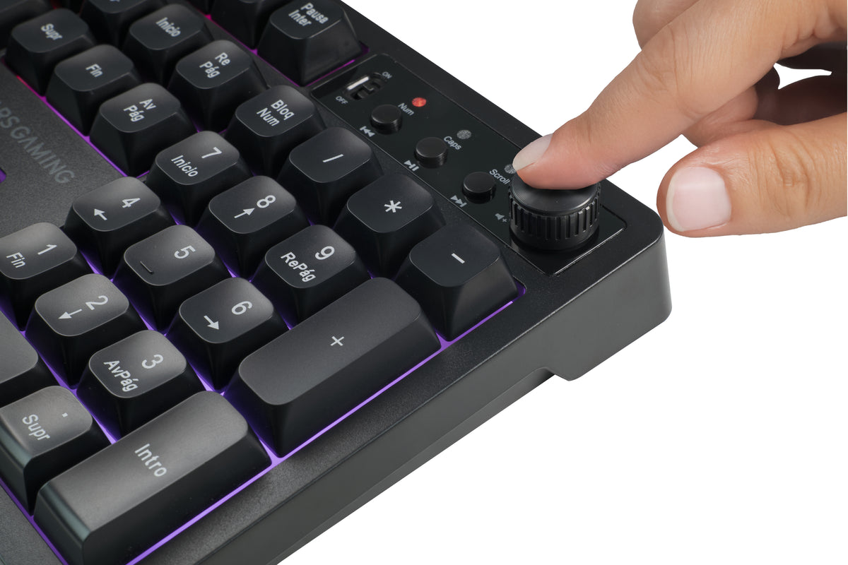 Mars Gaming MCPWXES teclado Ratón incluido Juego RF inalámbrica + USB QWERTY Español Negro (4)