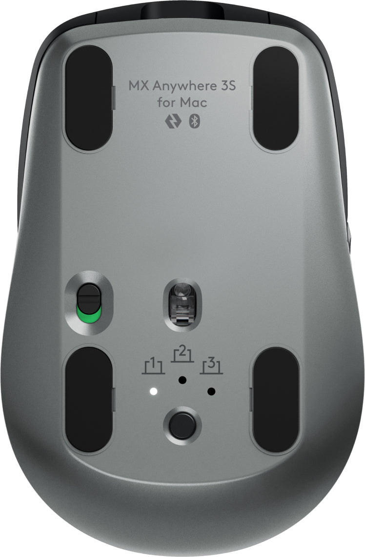 Logitech MX Anywhere 3S for Mac ratón Oficina Mano derecha RF Wireless + Bluetooth Laser 8000 DPI (8)