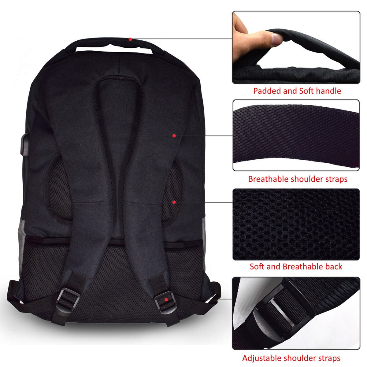 Ewent EW2529 maletines para portátil 43,9 cm (17.3") Mochila Negro (4)