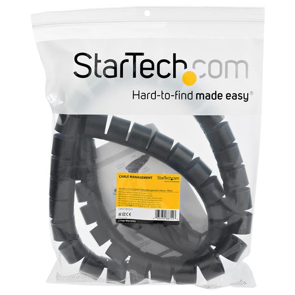 StarTech.com CMSCOILED3 organizador de cables Pasacables Negro 1 pieza(s) (7)