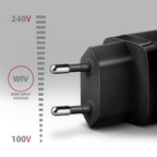 Axagon ACU-PQ20 wall charger QC3.0/AFC/FCP+ PD type-C 20 W - schwarz - USB Typ C Teléfono móvil, Smartphone, Reloj inteligente, Tableta, Universal Negro Corriente alterna Carga rápida Interior (3)