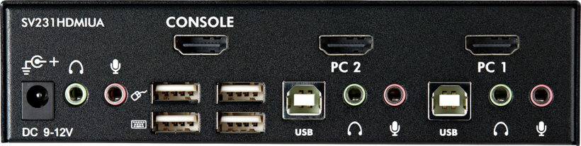 Startech SV231HDMIUA - 4x USB A Hembra, USB B, Mini Jack, 1920x1200 (2)