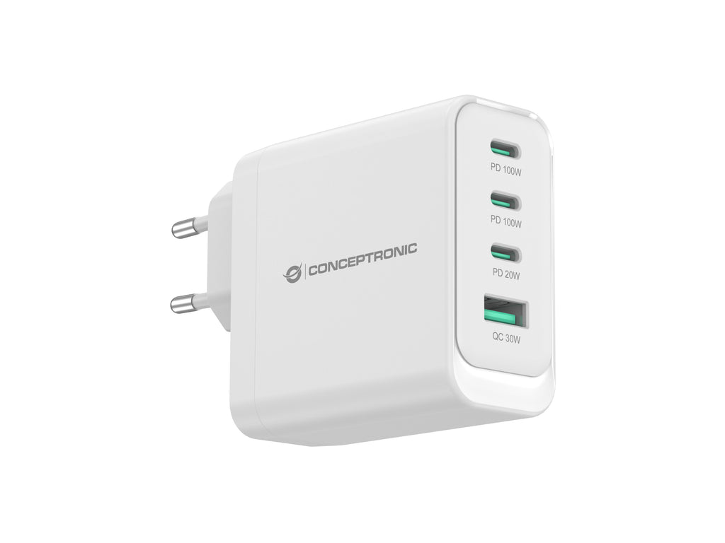 Conceptronic ALTHEA22W100 cargador de dispositivo móvil Universal Blanco Corriente alterna Carga rápida Interior (2)