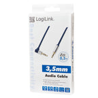 LogiLink 3.5mm - 3.5mm 0.5m cable de audio 0,5 m 3,5mm Azul (4)