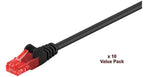 Microconnect V-UTP601SVP cable de red Negro 1 m Cat6 U/UTP (UTP) Alrededor (2)