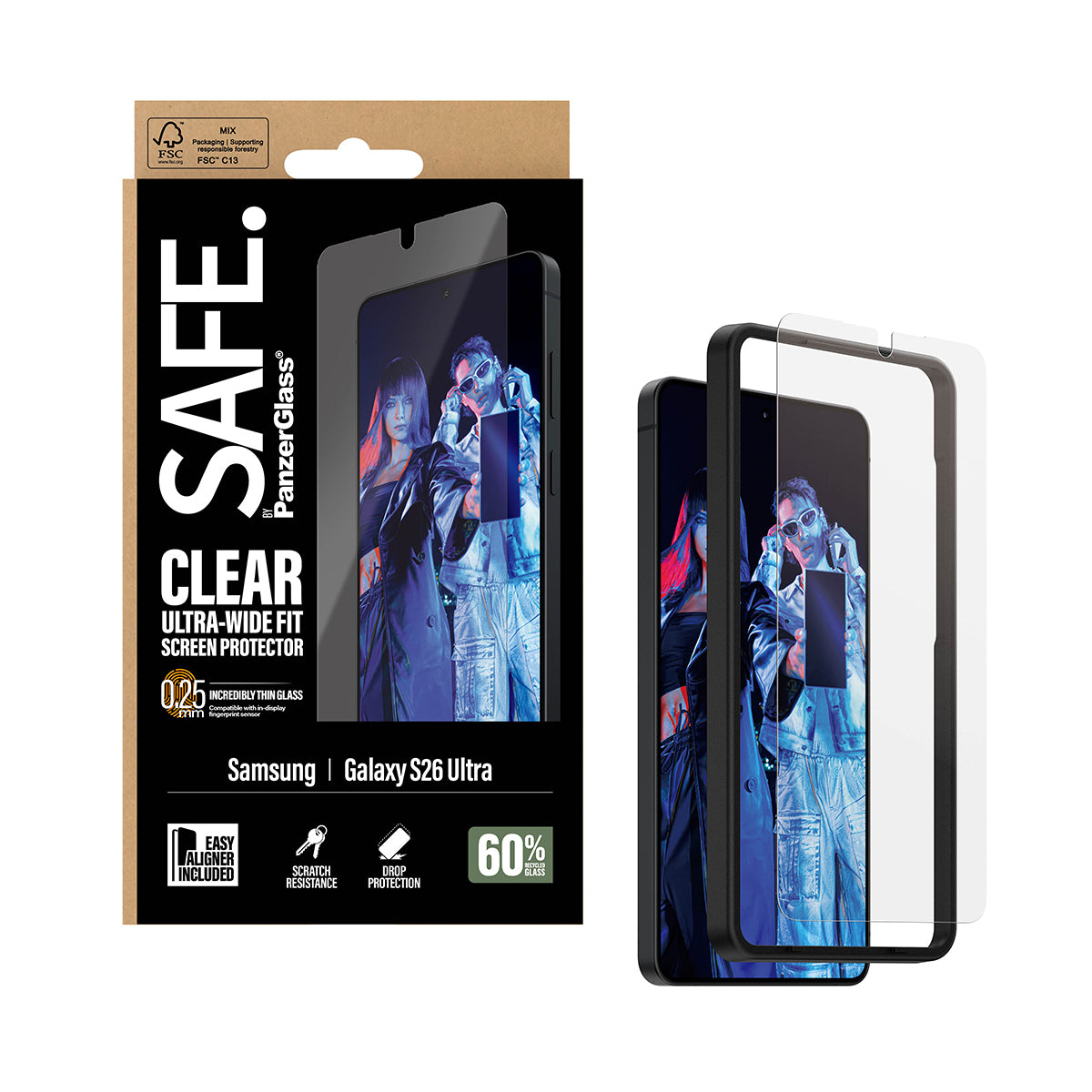 PanzerGlass SAFE. by ® Screen Protector Samsung Galaxy S26 Ultra | Ultra-Wide Fit w. EasyAligner Protector de pantalla 1 pieza(s) (5)