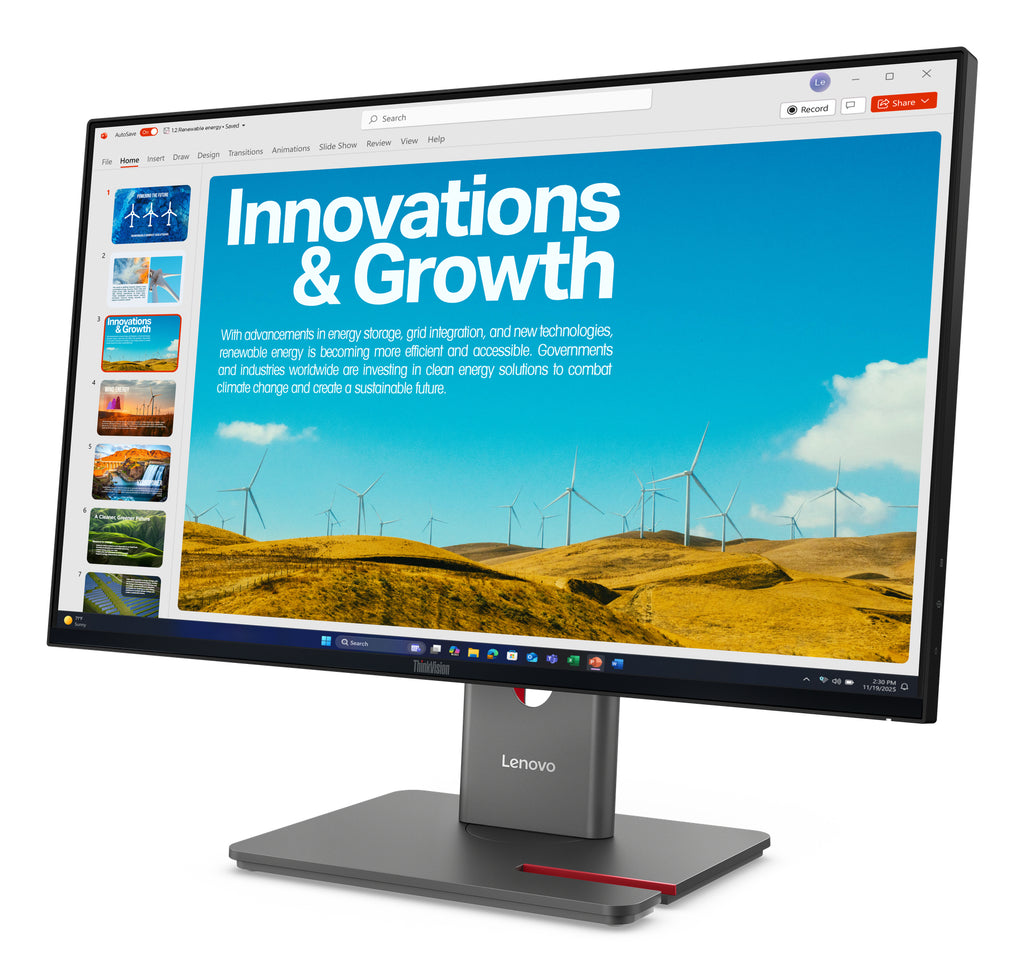 Lenovo ThinkVision P24QD-40 pantalla para PC 60,5 cm (23.8") 2560 x 1440 Pixeles Quad HD LCD Negro (3)