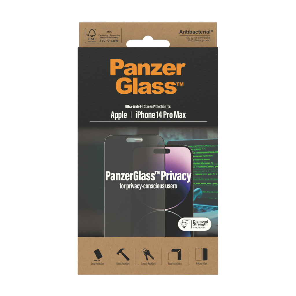 PanzerGlass ® Privacy Screen Protector iPhone 14 Pro Max | Ultra-Wide Fit Protector de pantalla Apple 1 pieza(s) (3)