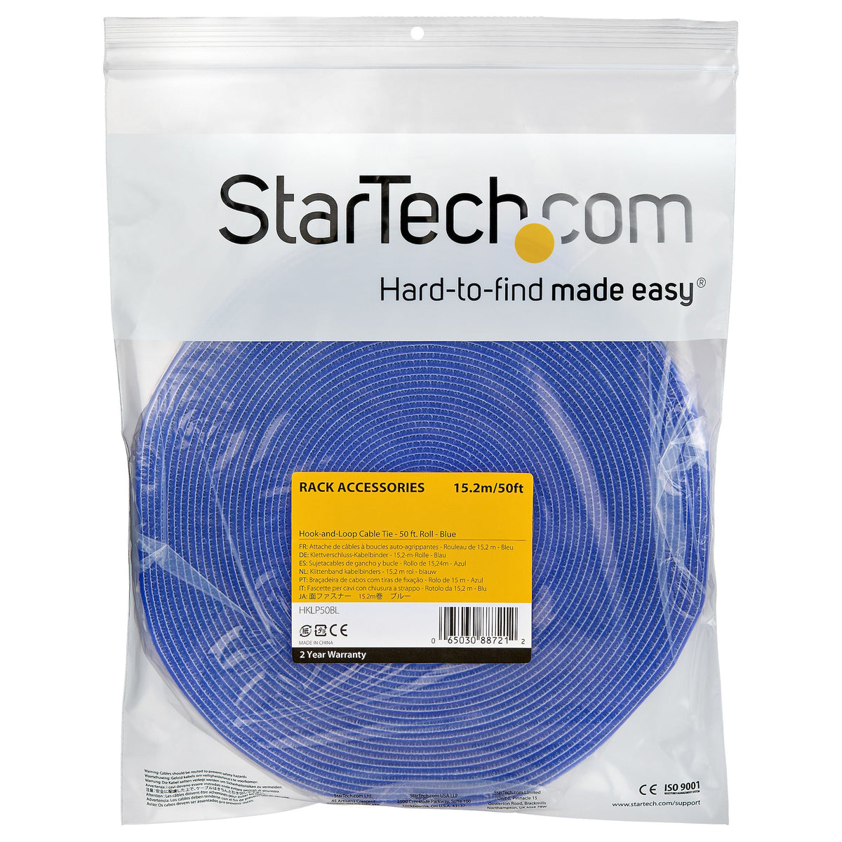 StarTech.com HKLP50BL presilla Bridas adherentes para cables Nylon 1 pieza(s) (4)