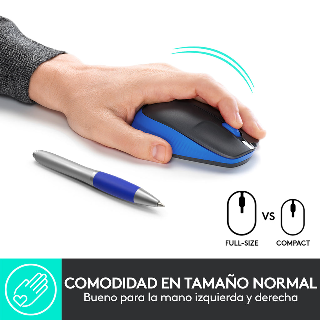 Logitech M190 ratón Oficina Ambidextro RF inalámbrico Óptico 1000 DPI (9)