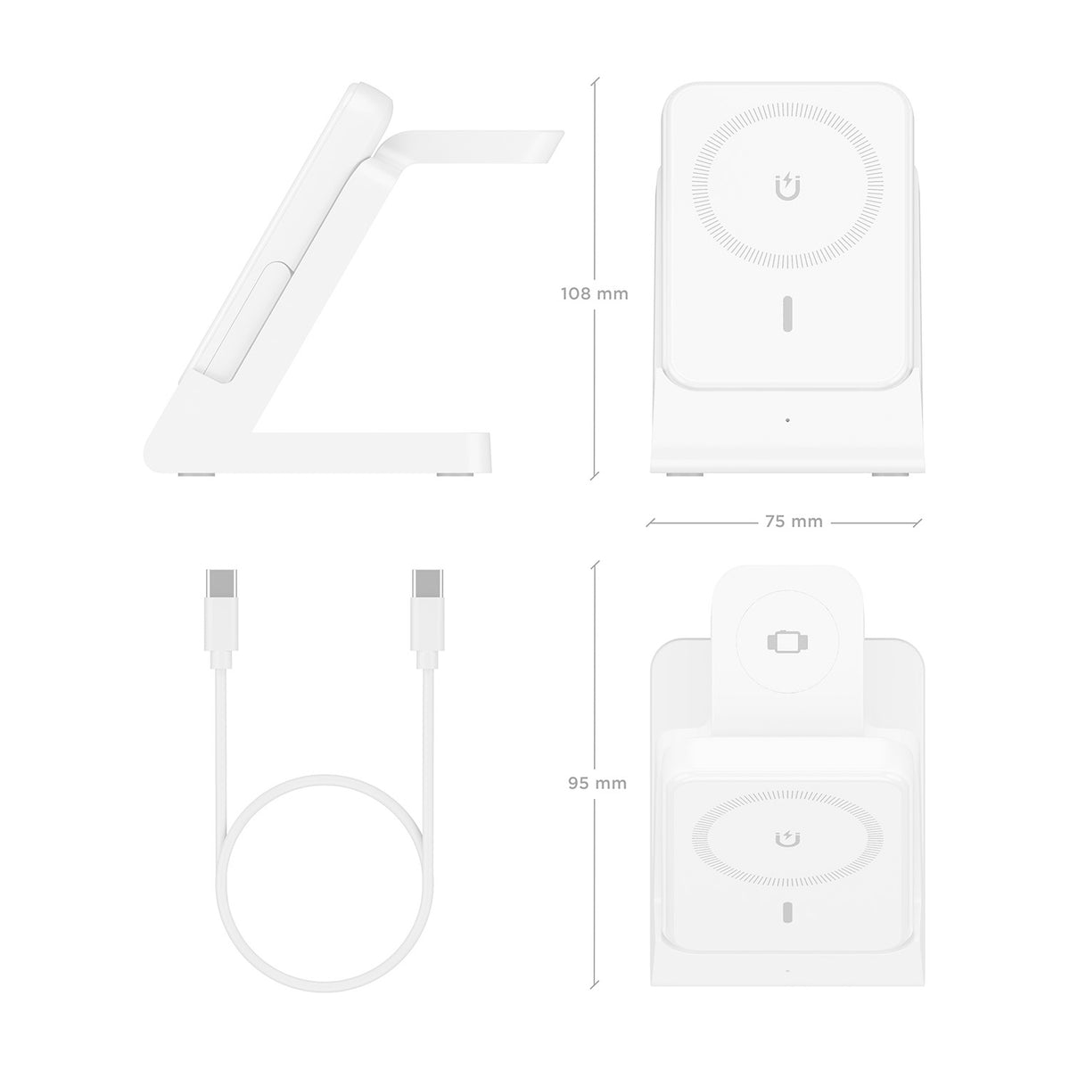 AISENS ASCH-15W4WC063-W cargador de dispositivo móvil Auriculares, Smartphone, Reloj inteligente Cargador inalámbrico Interior (6)