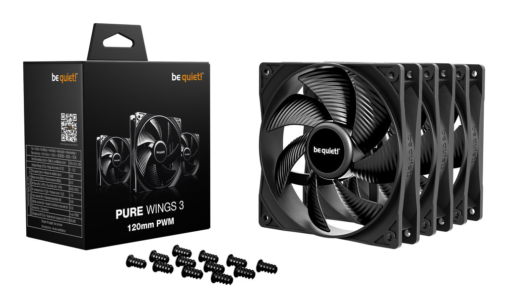 be quiet! Pure Wings 3 120mm, PWM Triple Pack Carcasa del ordenador Ventilador