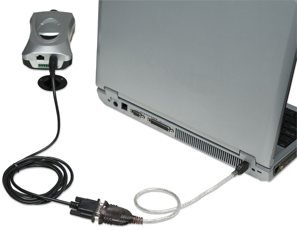 Manhattan 151801 cable de serie Plata 0,45 m USB A Serial/COM/RS232/DB9